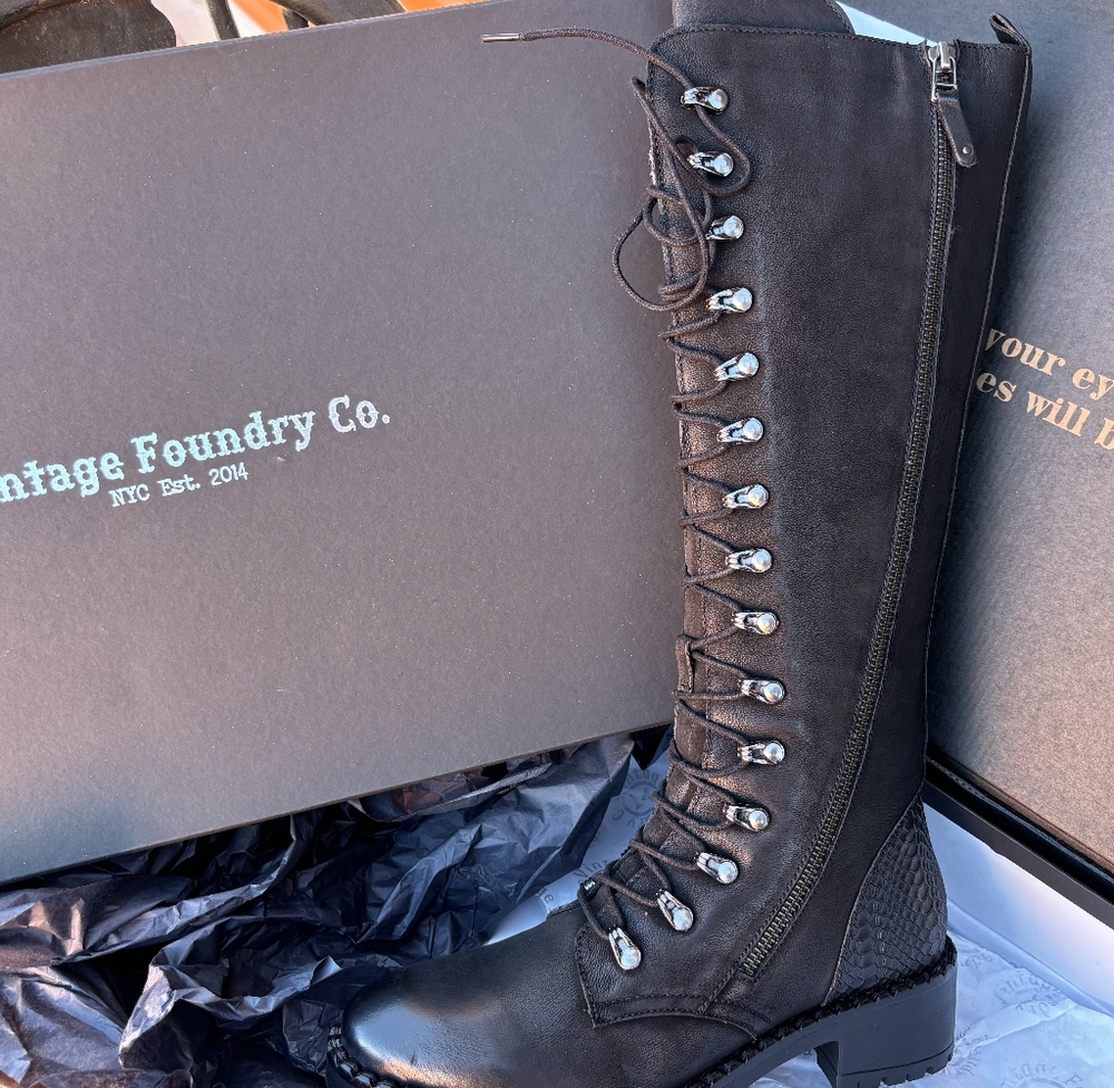 Women's Vintage Foundry Co. Black Lace-Up Boots